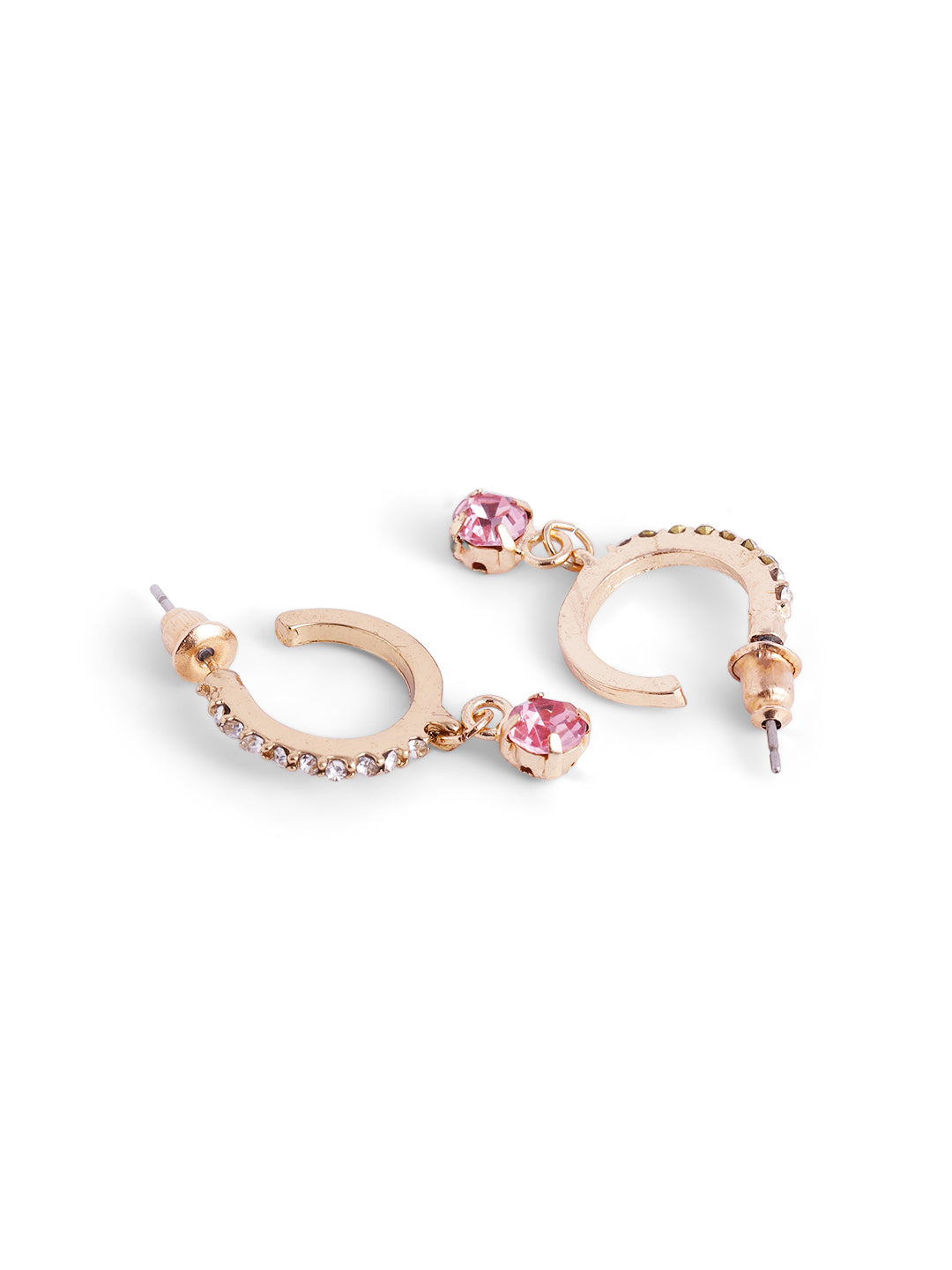 Floral 6 Pair of Stud and Hoops Combo Gold Plated Earrings