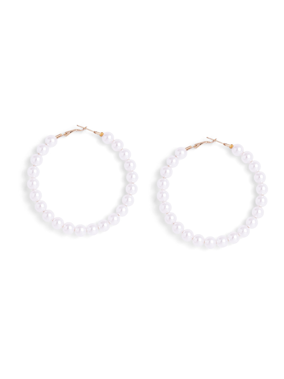 Pearl Elegance 6 pair of studs and hoops gold plated Earrings