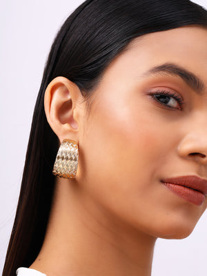 Priyaasi Gold Plated Hoop Earrings