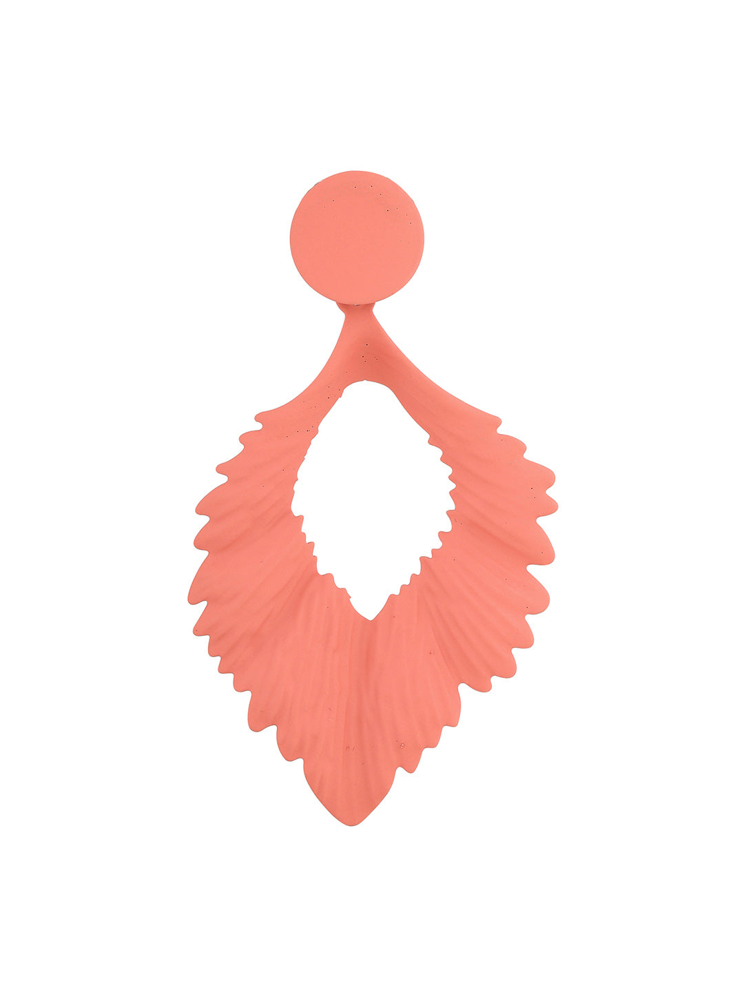 Priyaasi Pink Leaf Shaped Drop Earrings