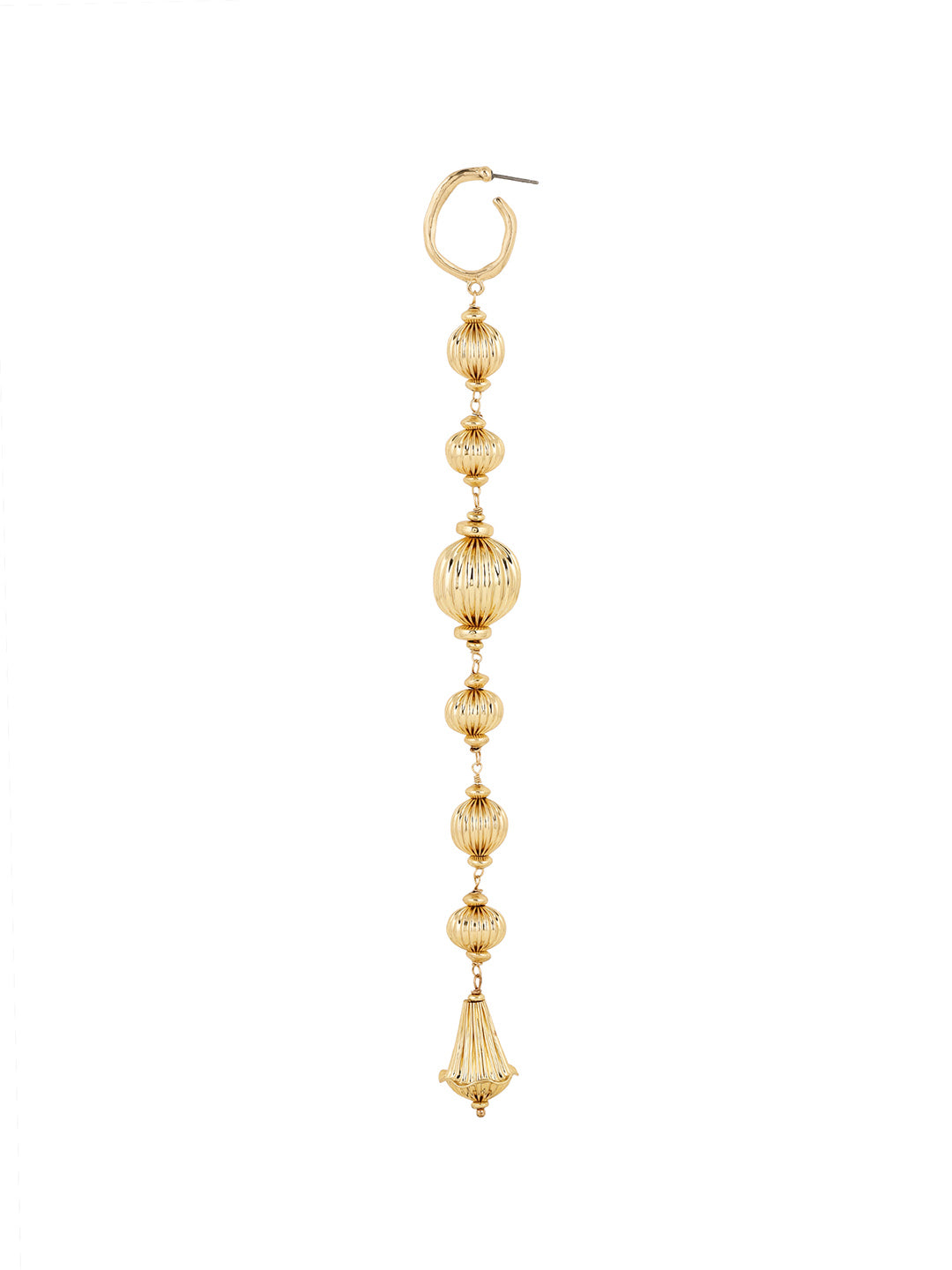 Priyaasi Gold Balls Shoulder Duster Gold Plated Earrings