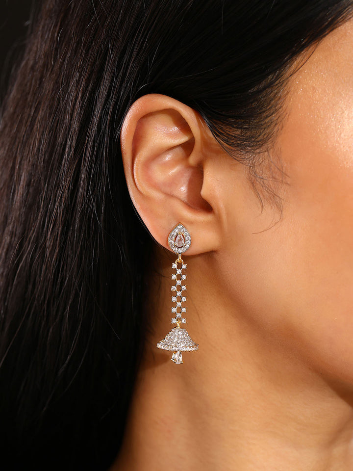 Priyaasi AD Statement Jhumki Pattern Gold Plating Elegance Earrings