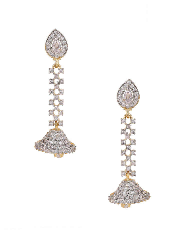 Priyaasi AD Statement Jhumki Pattern Gold Plating Elegance Earrings