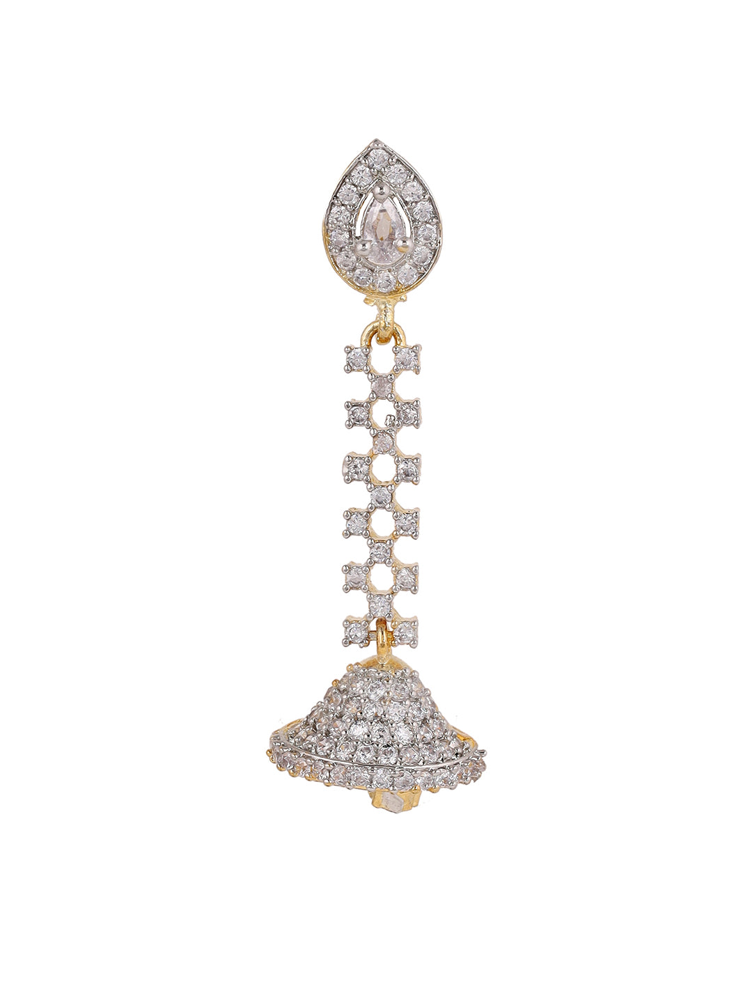 Priyaasi AD Statement Jhumki Pattern Gold Plating Elegance Earrings