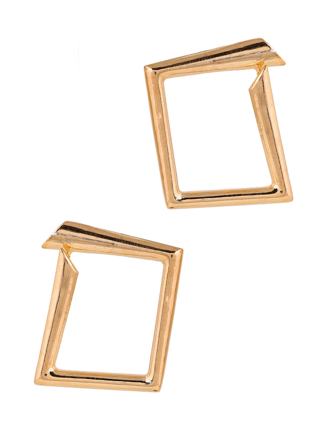 Priyaasi Gold Plating Statement Geometrical Design Stud earrings