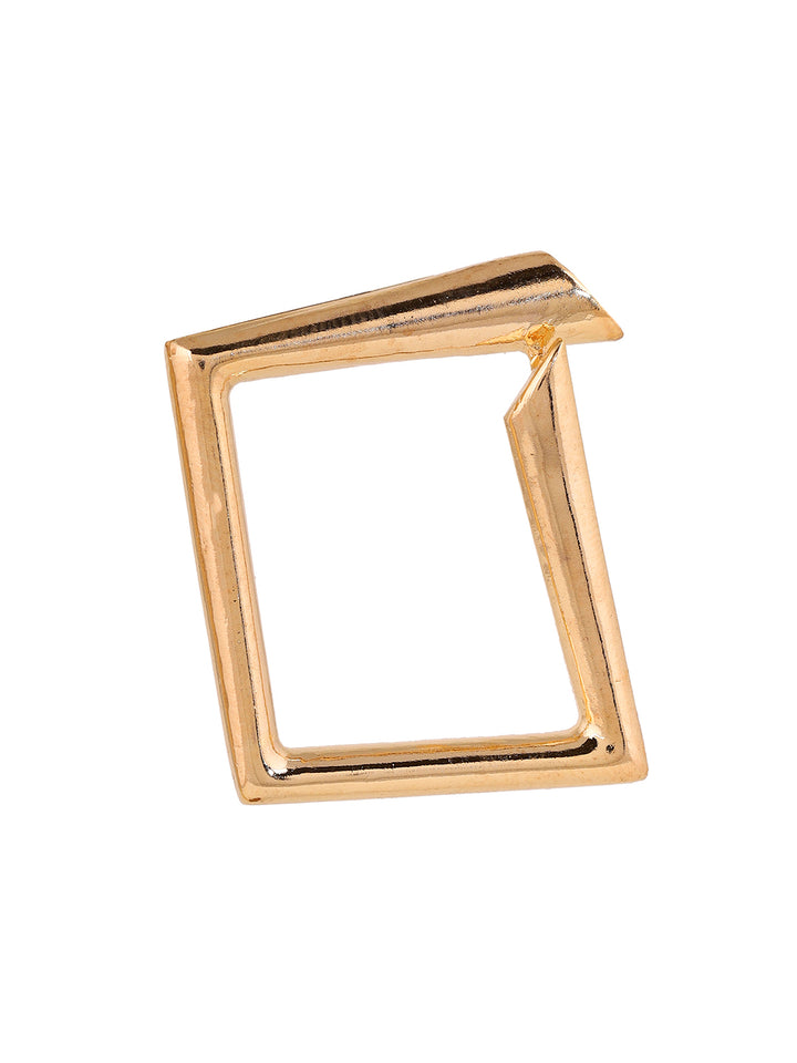 Priyaasi Gold Plating Statement Geometrical Design Stud earrings