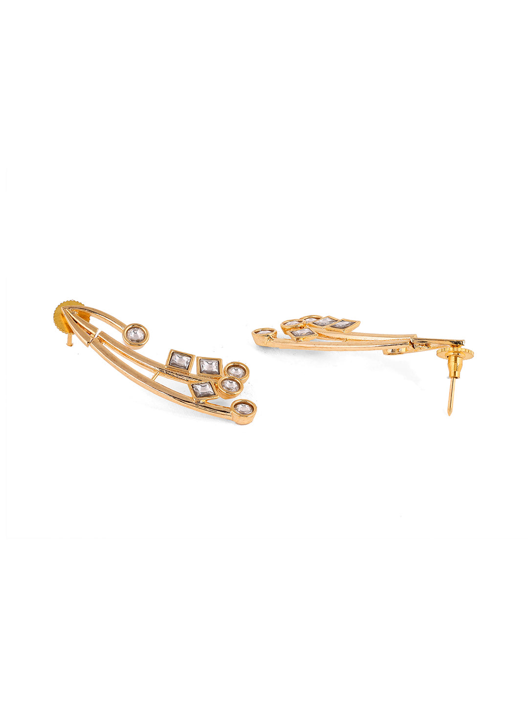 Priyaasi Statement AD Gold Plating Fancy Gold Plating Elegant Earrings