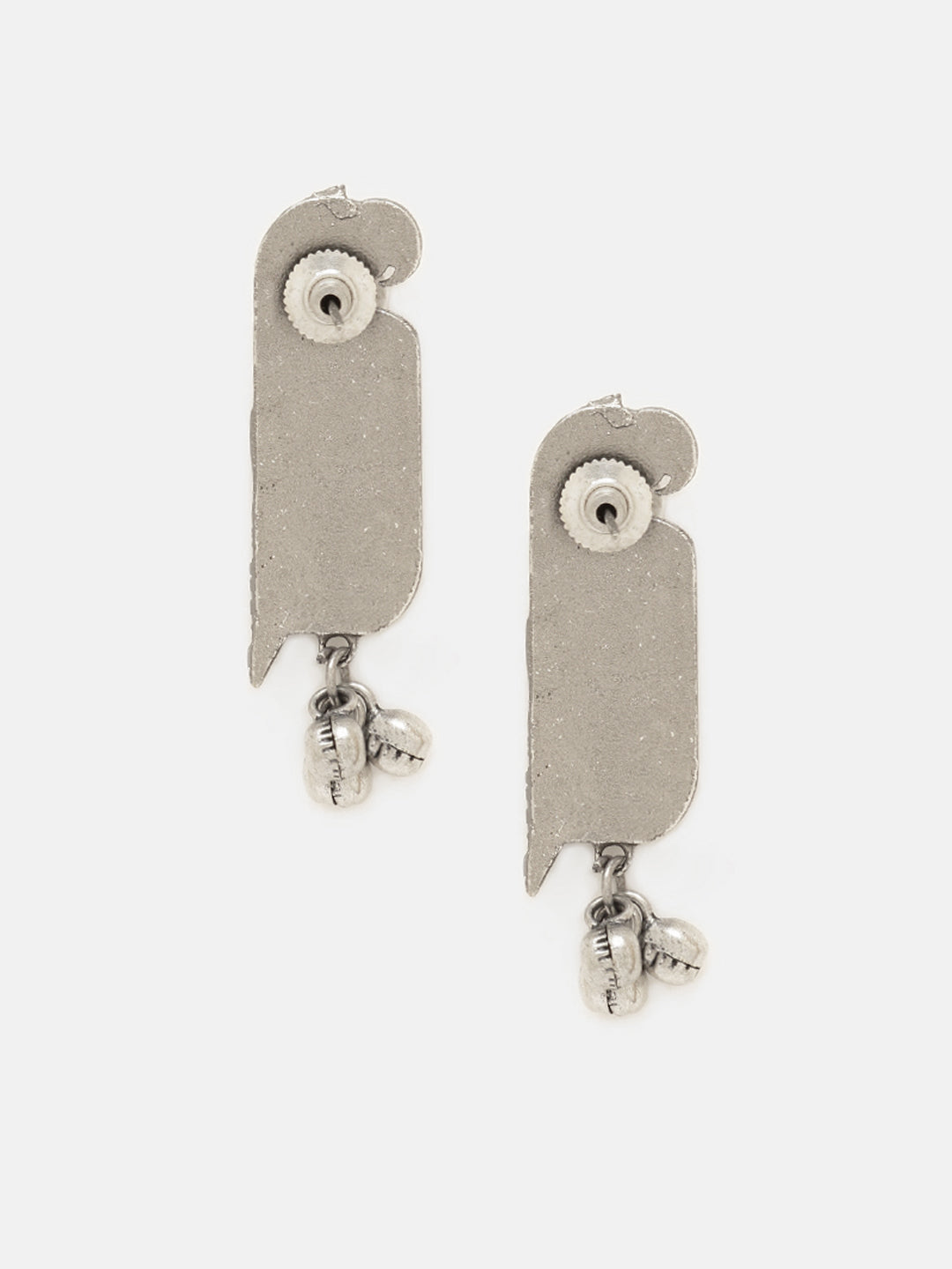 Priyaasi Silver Plated Oxidized Drop Earrings