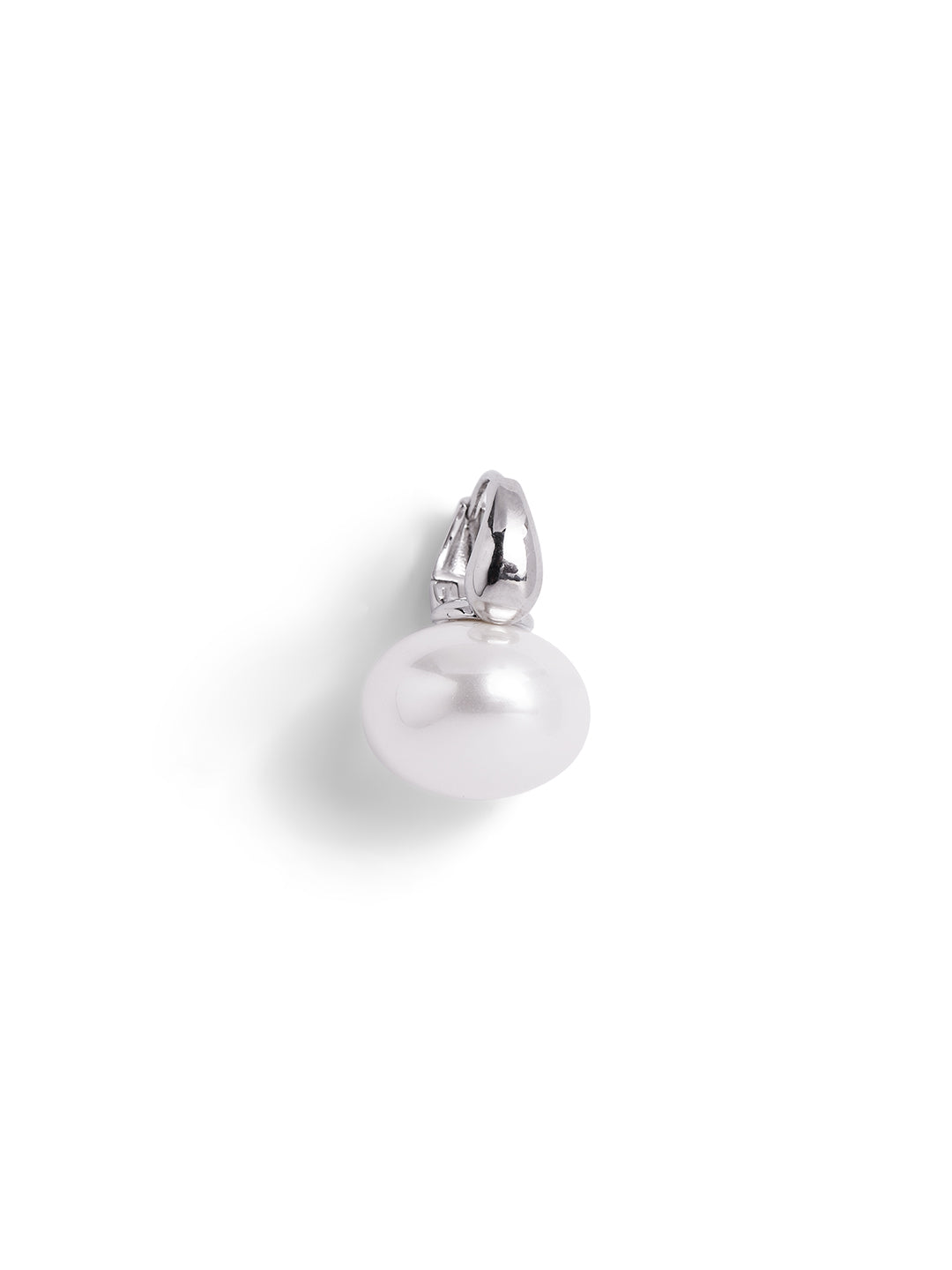 Pearl Silver Plated Mini Drop Fancy Statement Earrings