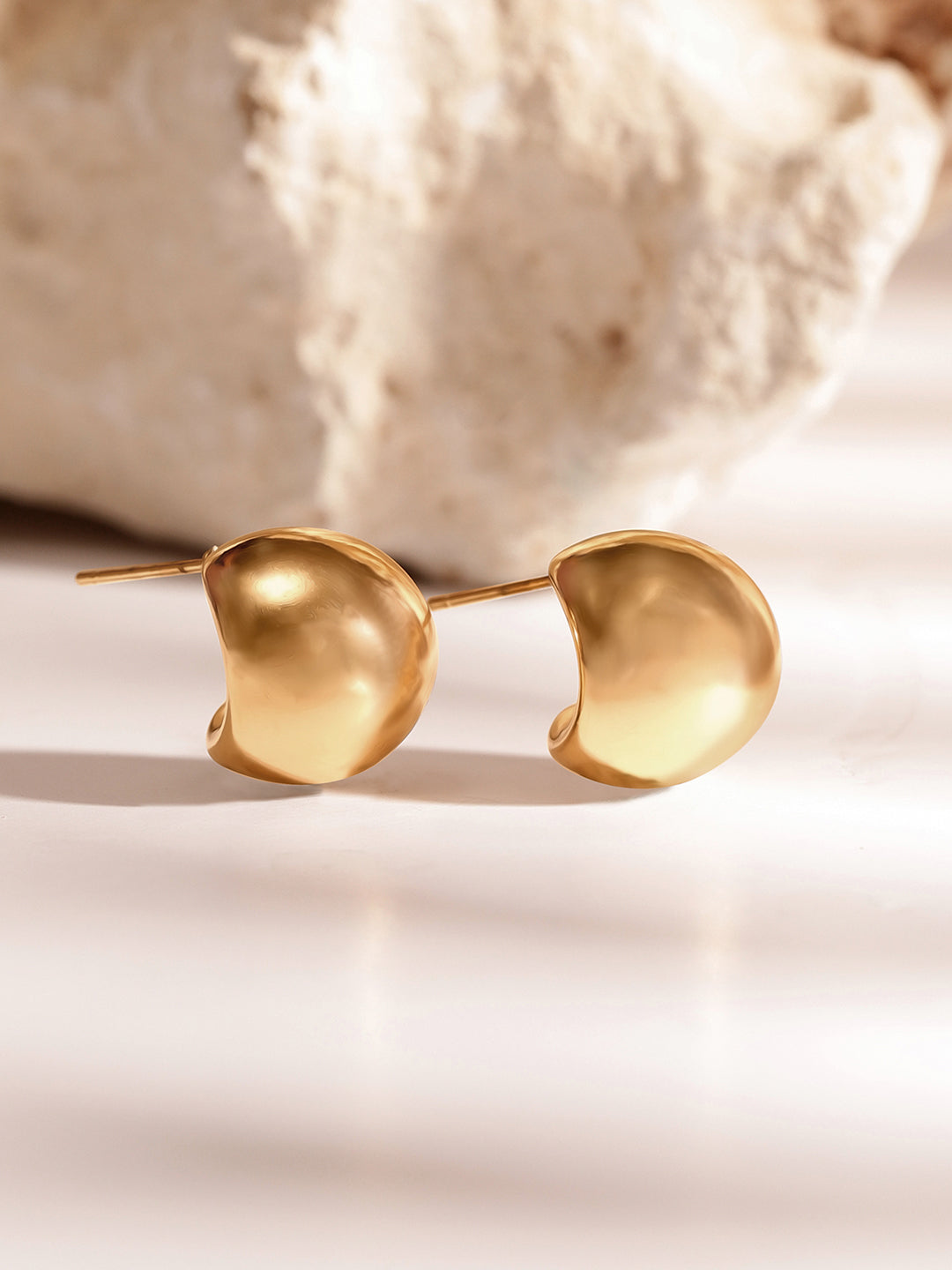 Mini Gold Plated Drop Elegance Hoops Earrings