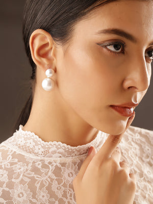 Pearl Mini Drop Efficient Elegance Drop Earrings