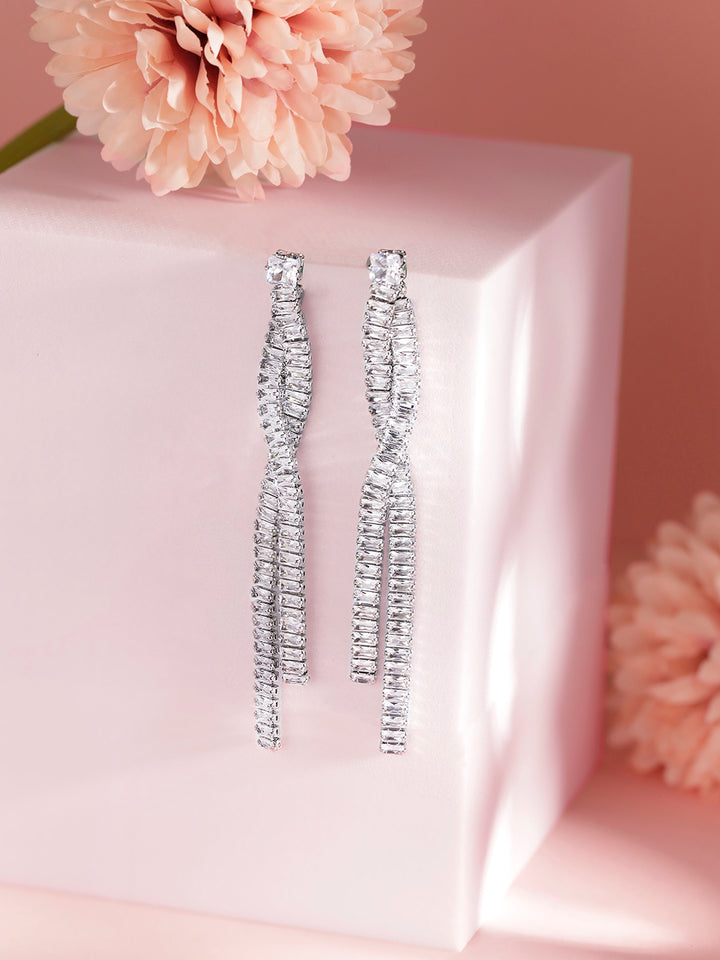 Rhinestone Fancy Elegance Danglers Statement Earrings