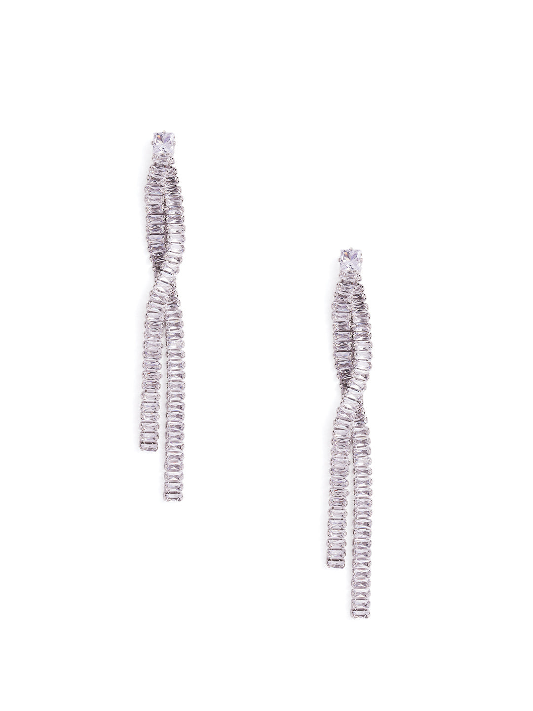 Rhinestone Fancy Elegance Danglers Statement Earrings