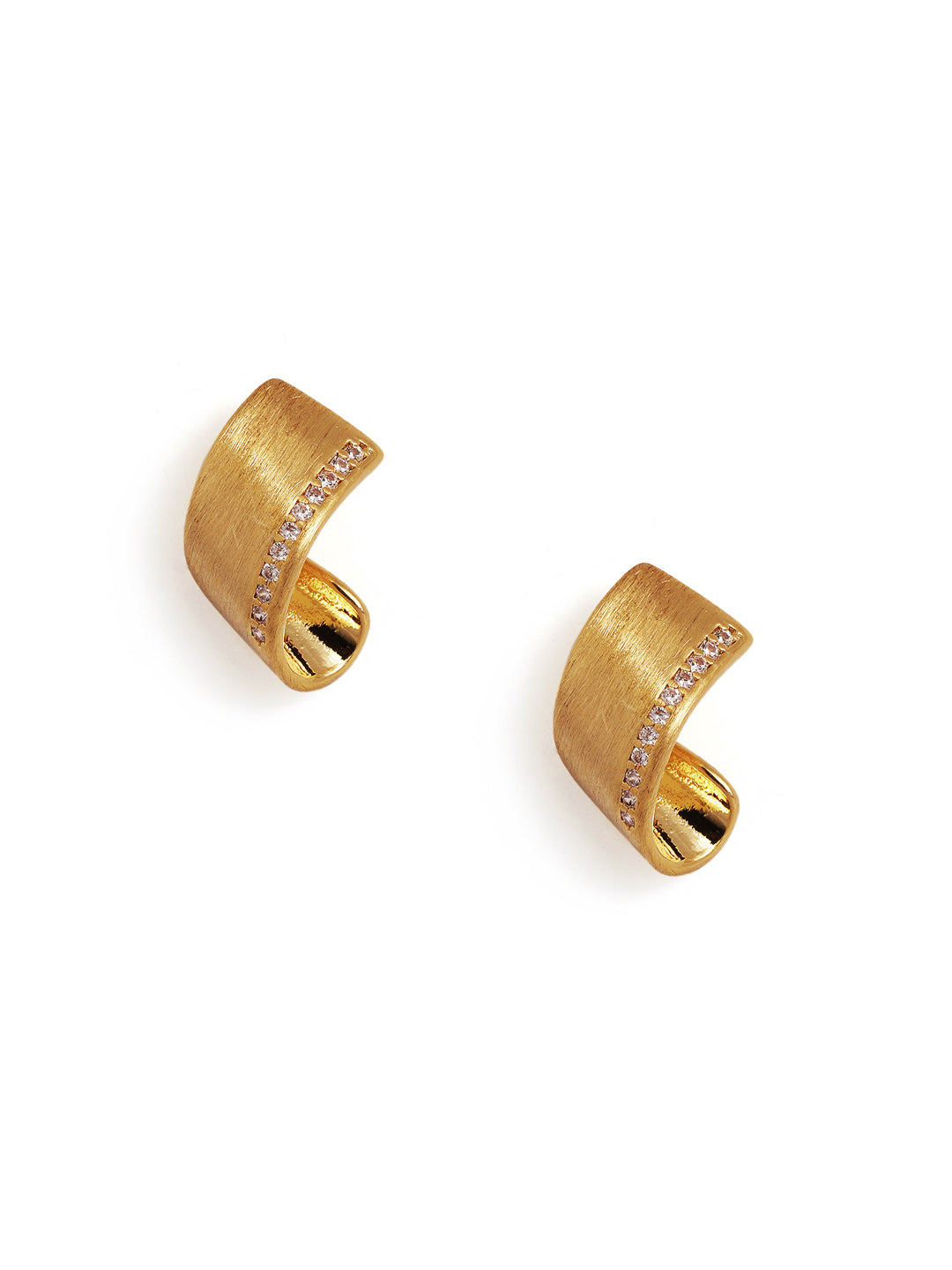 Twirls Design Gold Plated Mini Stud pattern Earrings