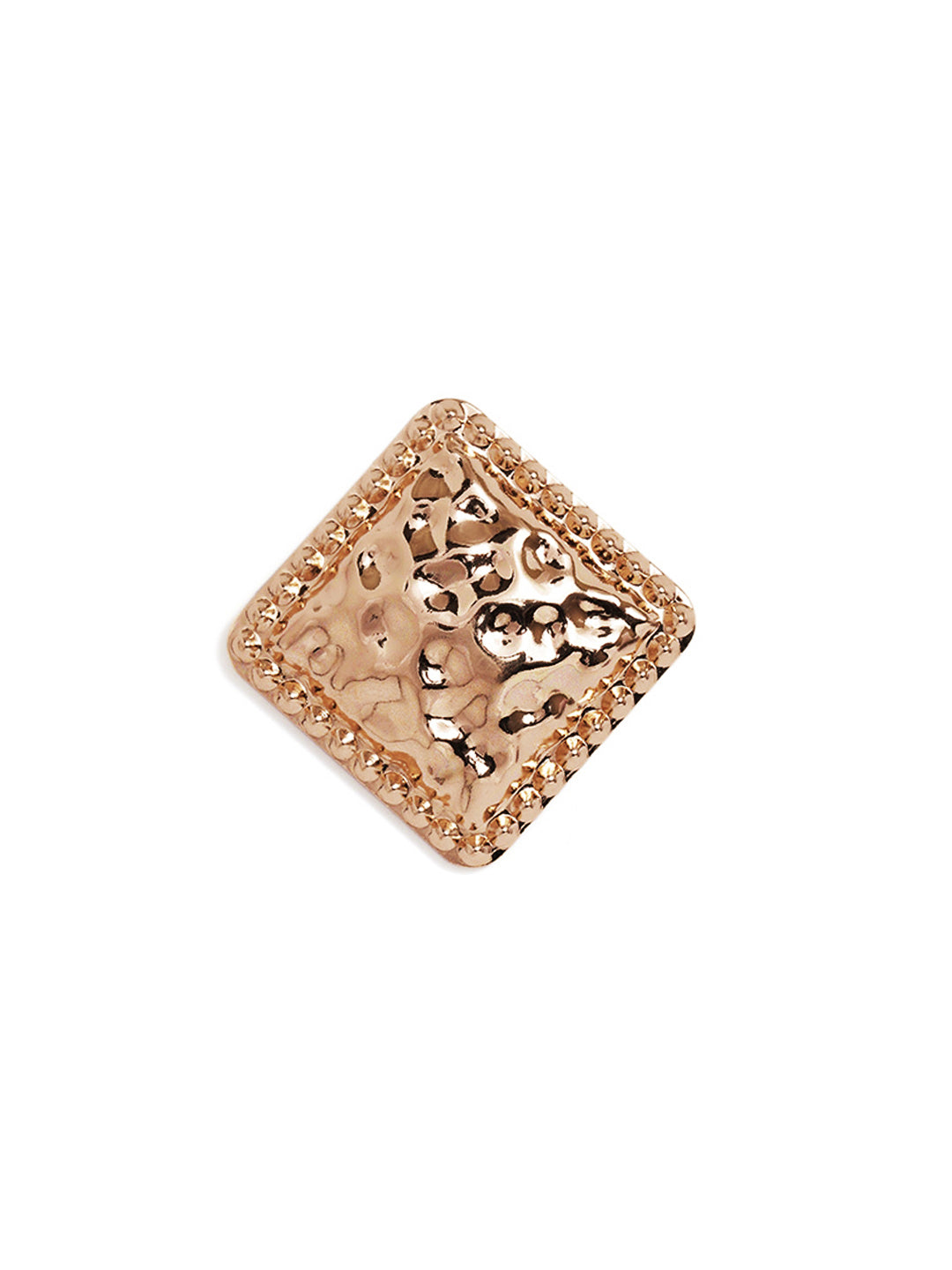 Geometry Hammered Style Gold Plated Stud Earrings