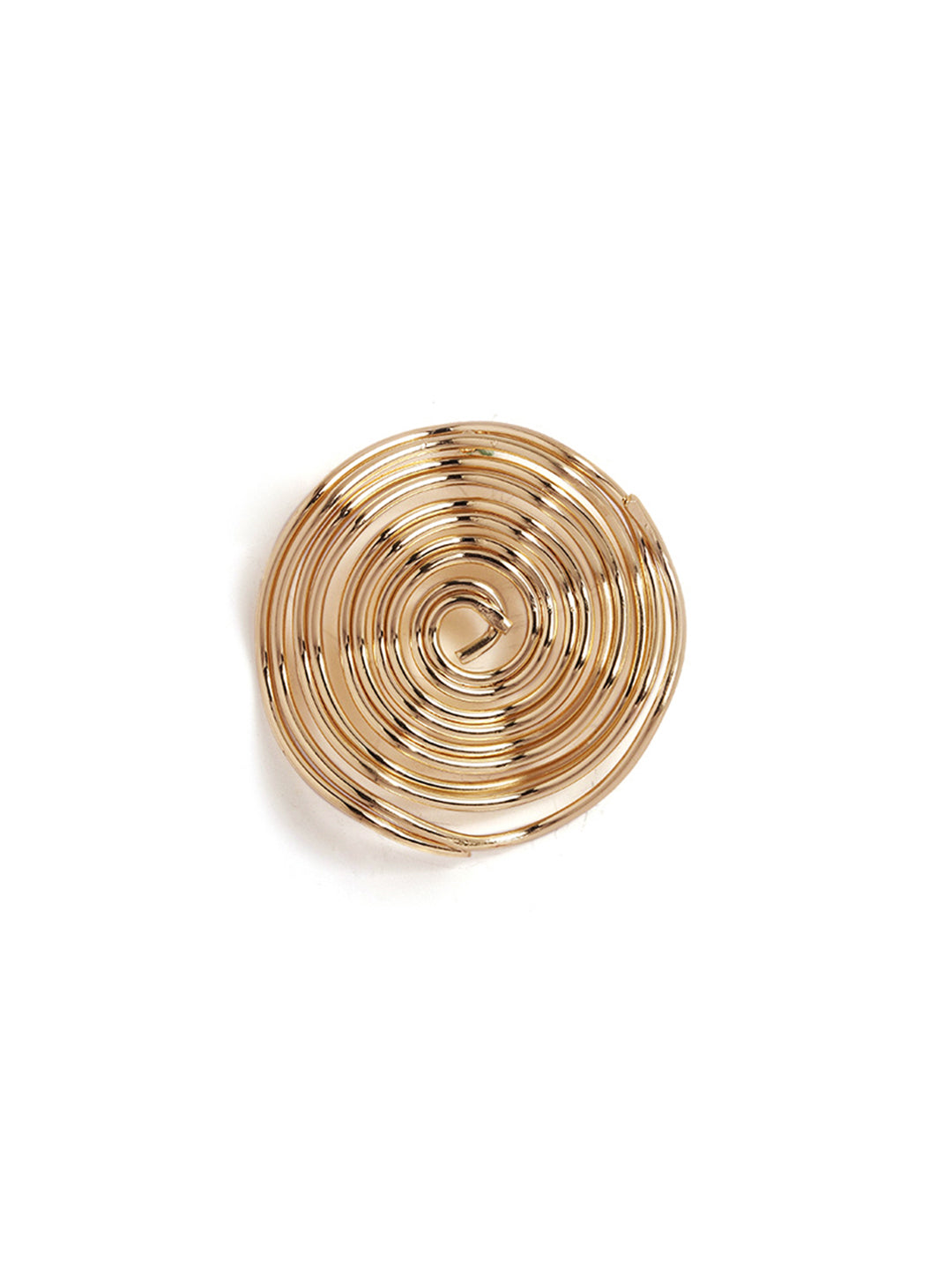 Gold Plated Abstract Design Swirl Style Stud Earrings