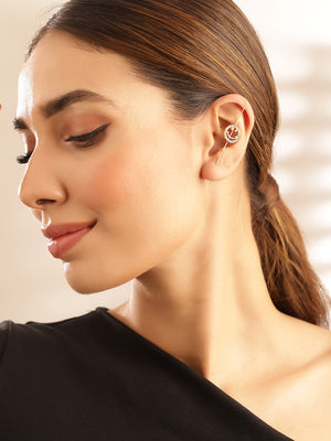 Whitestone Geometry Design Statement Ear Cuff Earrings