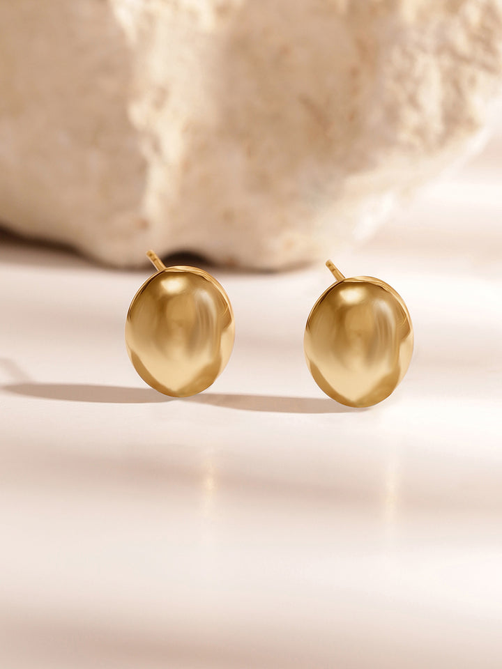 Simple Mini Gold Plated Ball Pattern Abstract Studs earrings