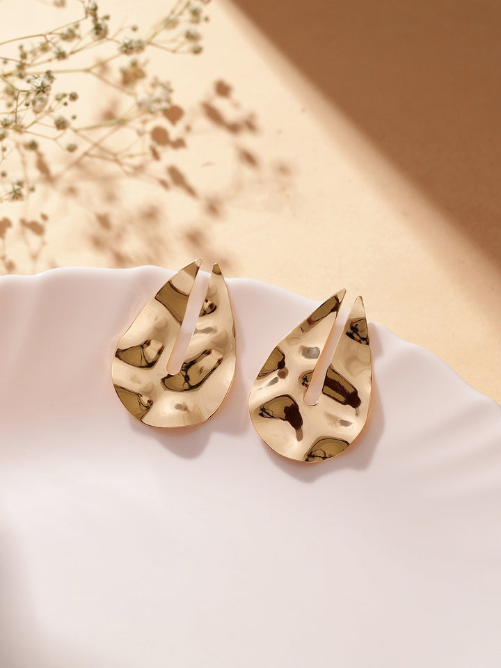 Statement Elegance Gold Plated Fancy Stud Earrings