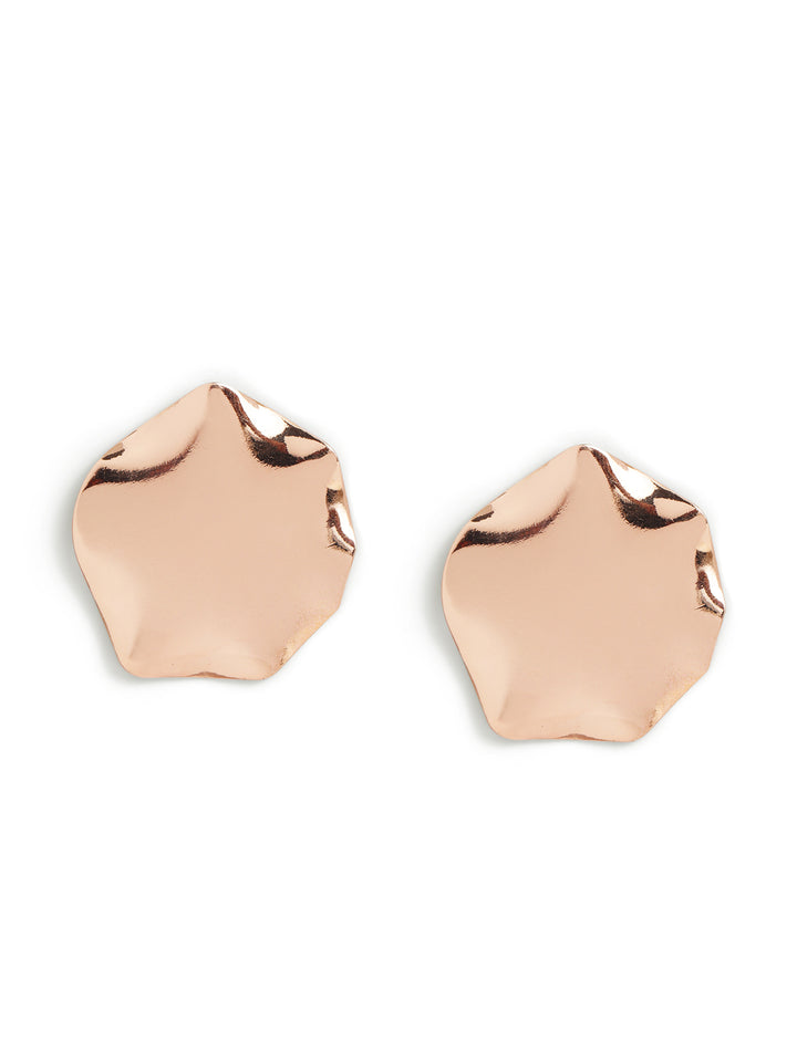 Elegant Geometrical Design Gold Plated Stud Earrings