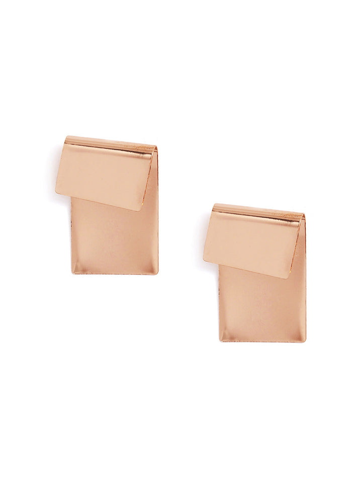 Fancy Abstract Elegance Gold Plated Stud Earrings