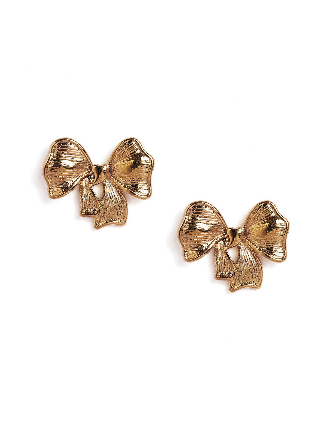 Bloomed Floral Elegance Gold Plated Stud Earrings