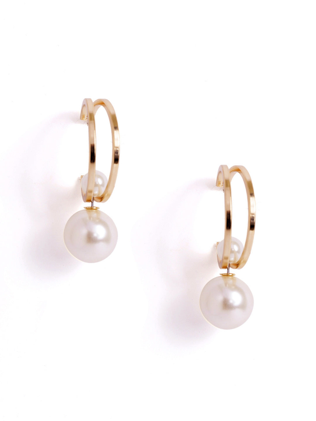 Pearl Elegant Gold Plated Fashionable Drop Earrings