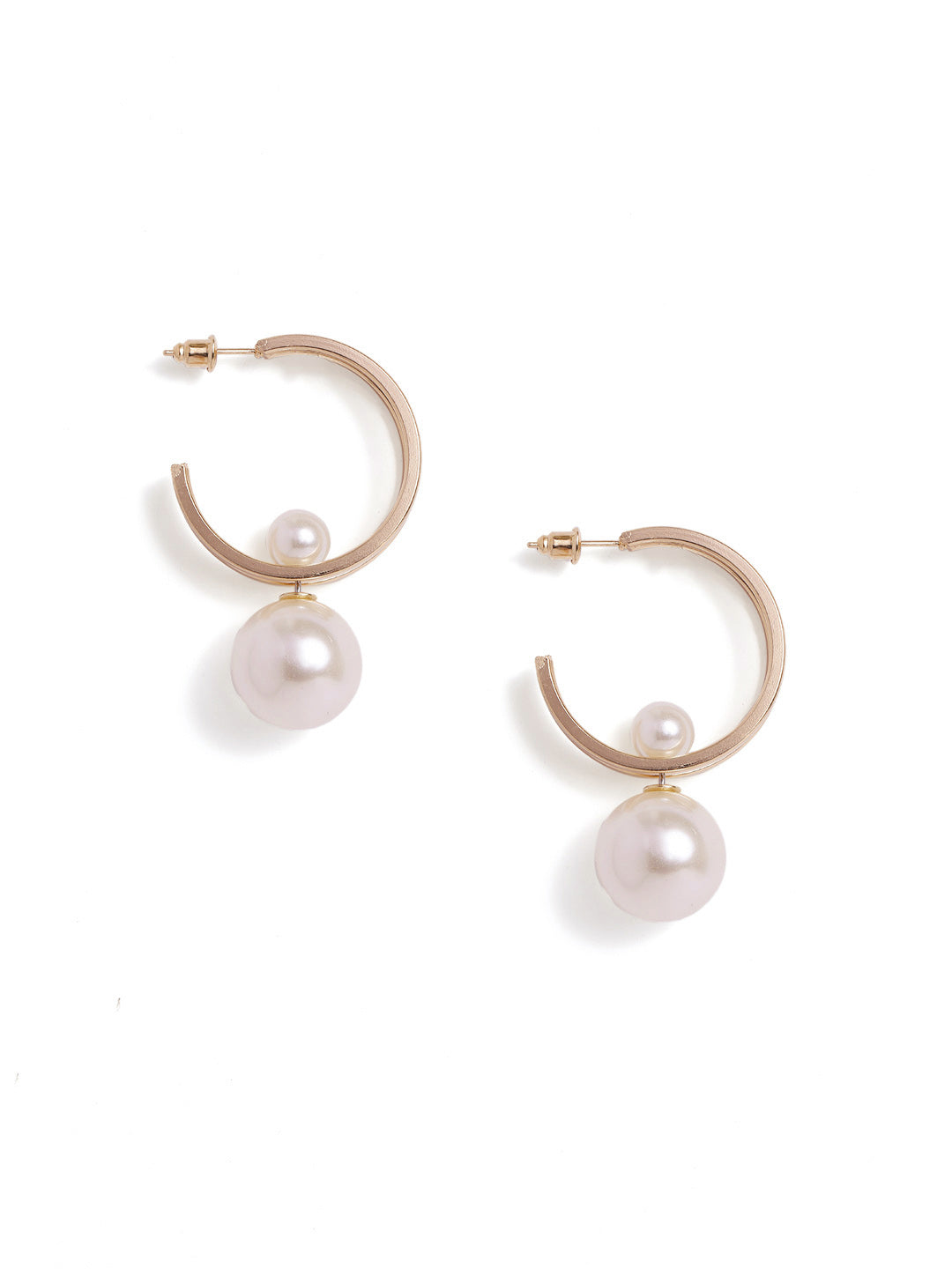 Pearl Elegant Gold Plated Fashionable Drop Earrings