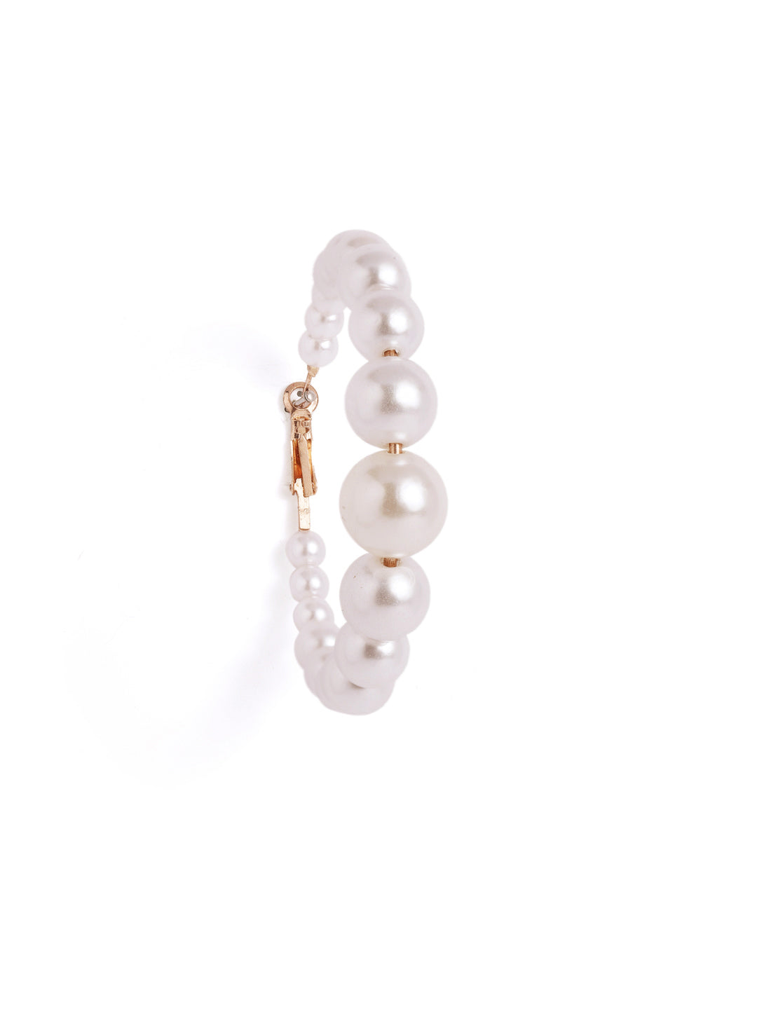 Pearl Sequenced Fancy Statement Hoop Earrings