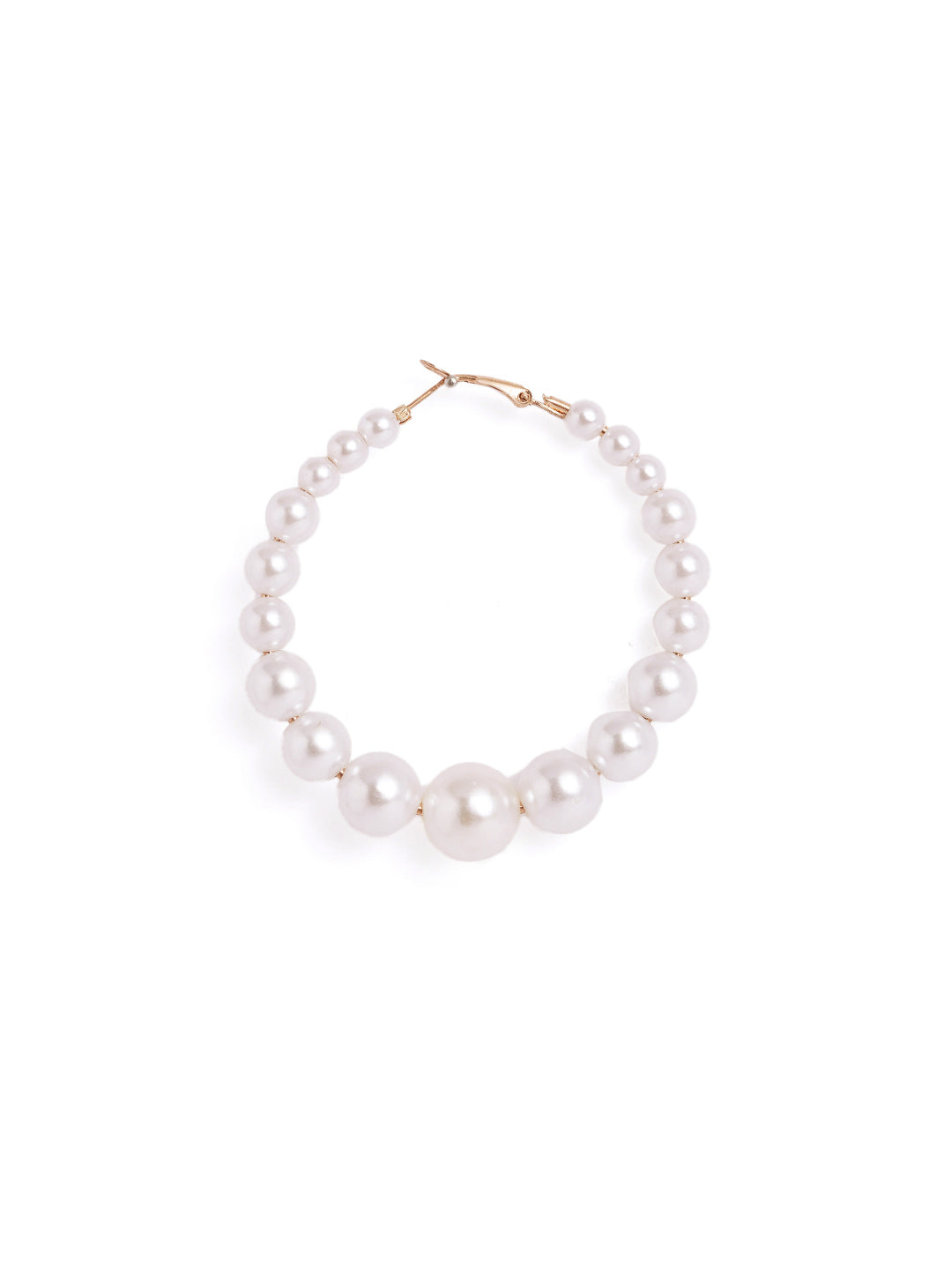 Pearl Sequenced Fancy Statement Hoop Earrings