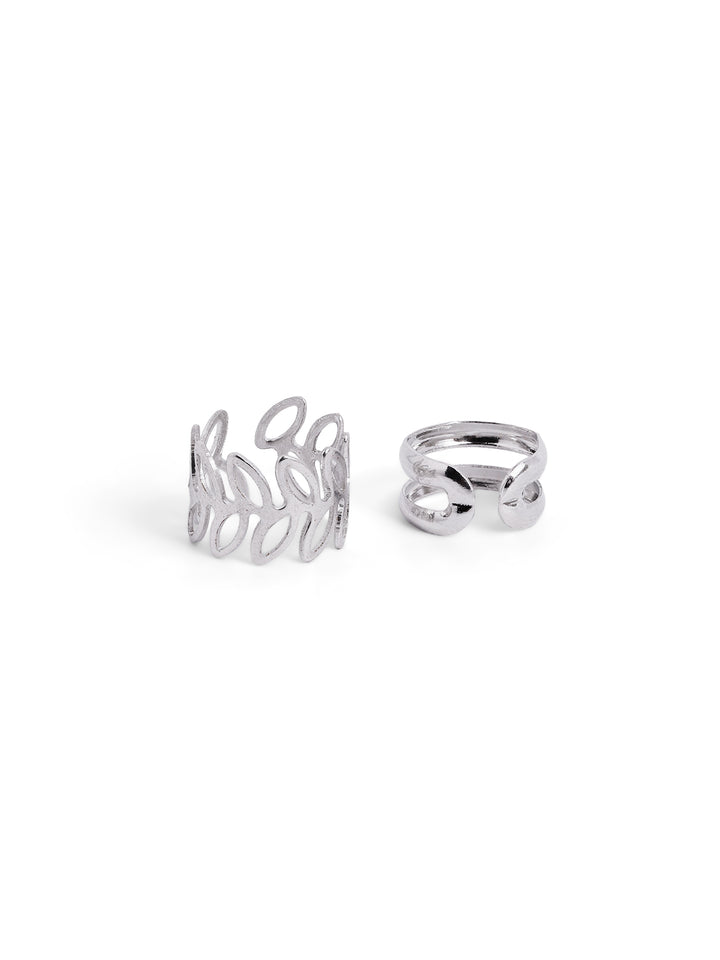 5 Pieces of Ear Cuff Fancy Silver Plated Elegant Earrings