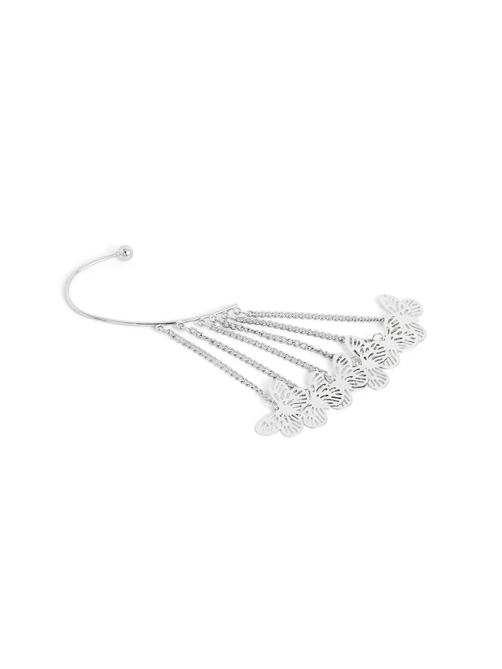 Butterfly Tassels Silver Plated Ear Cuff Fancy Earrings