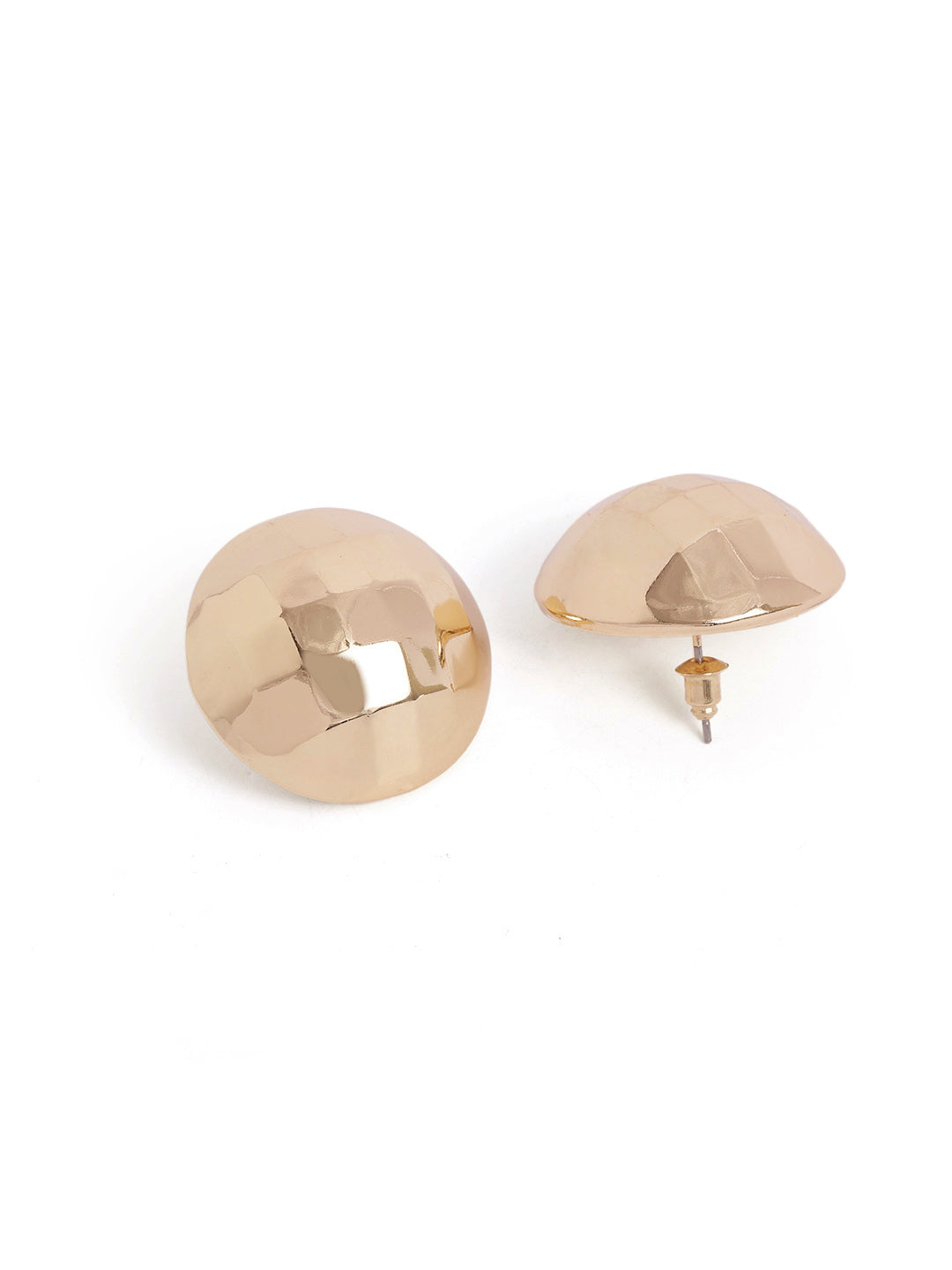 Gold Plated Elegant Ball Pattern Stud Earrings