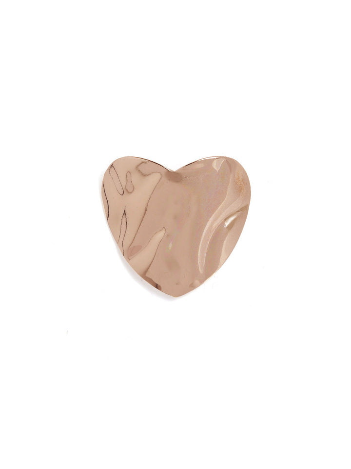 Love Heart Pattern Gold Plated Fashionable Stud Earrings