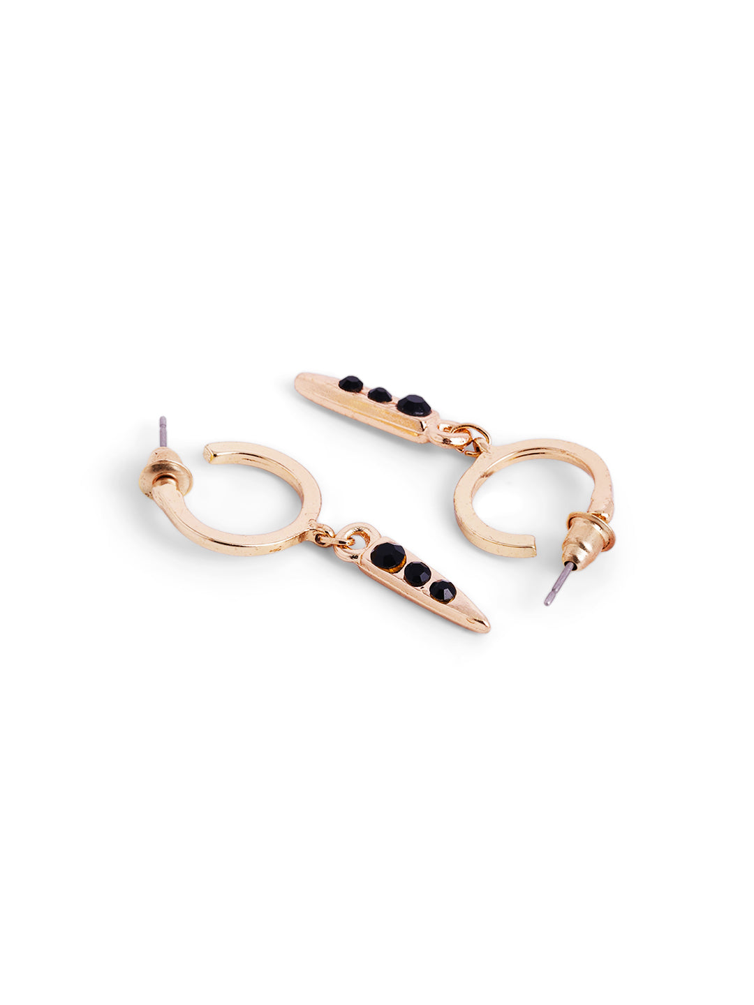 6 Pair of Gold Plated Stud and Mini Hoop Statement Earrings