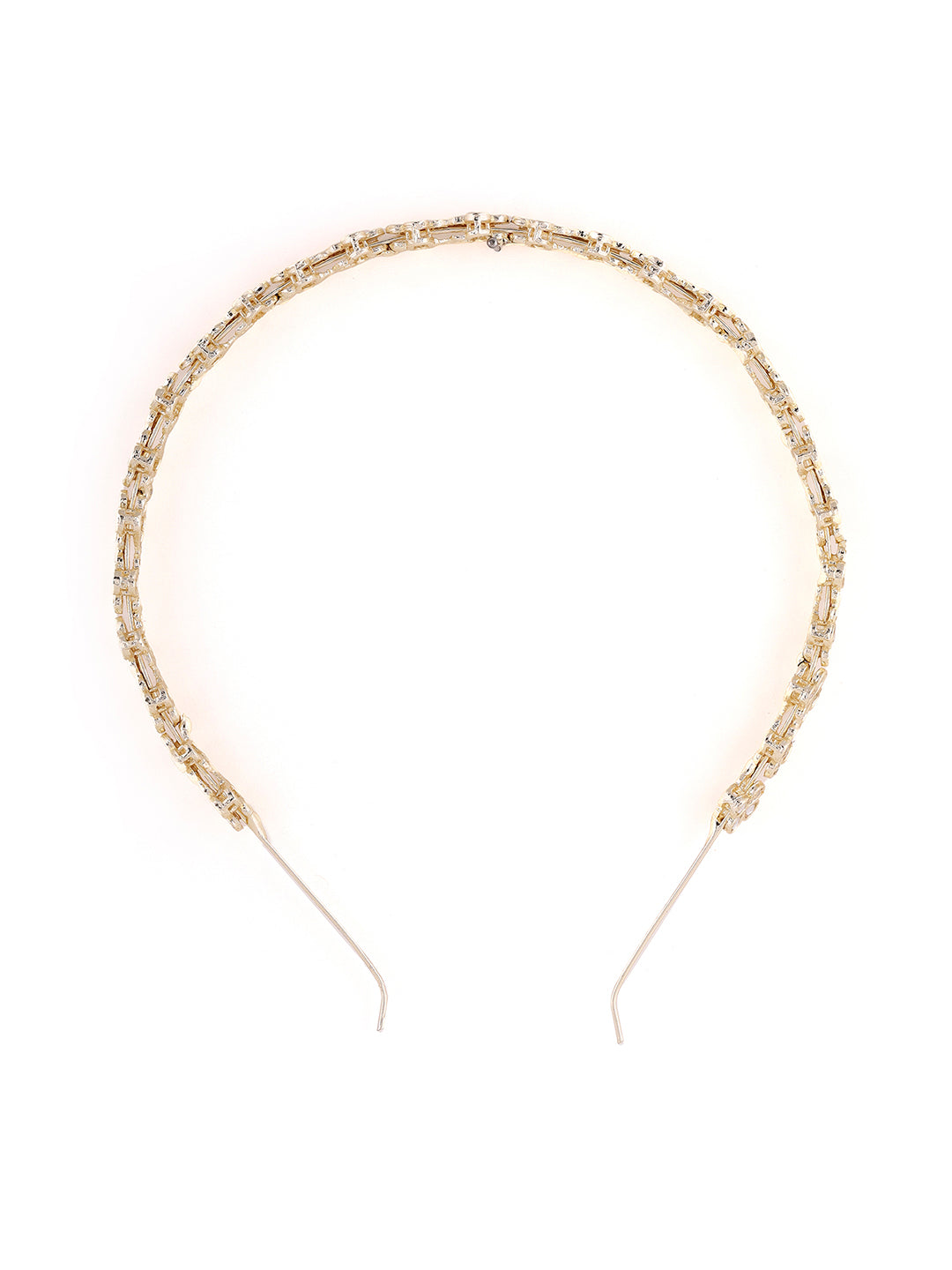 Priyaasi Floral Kundan Gold Plated Hairband