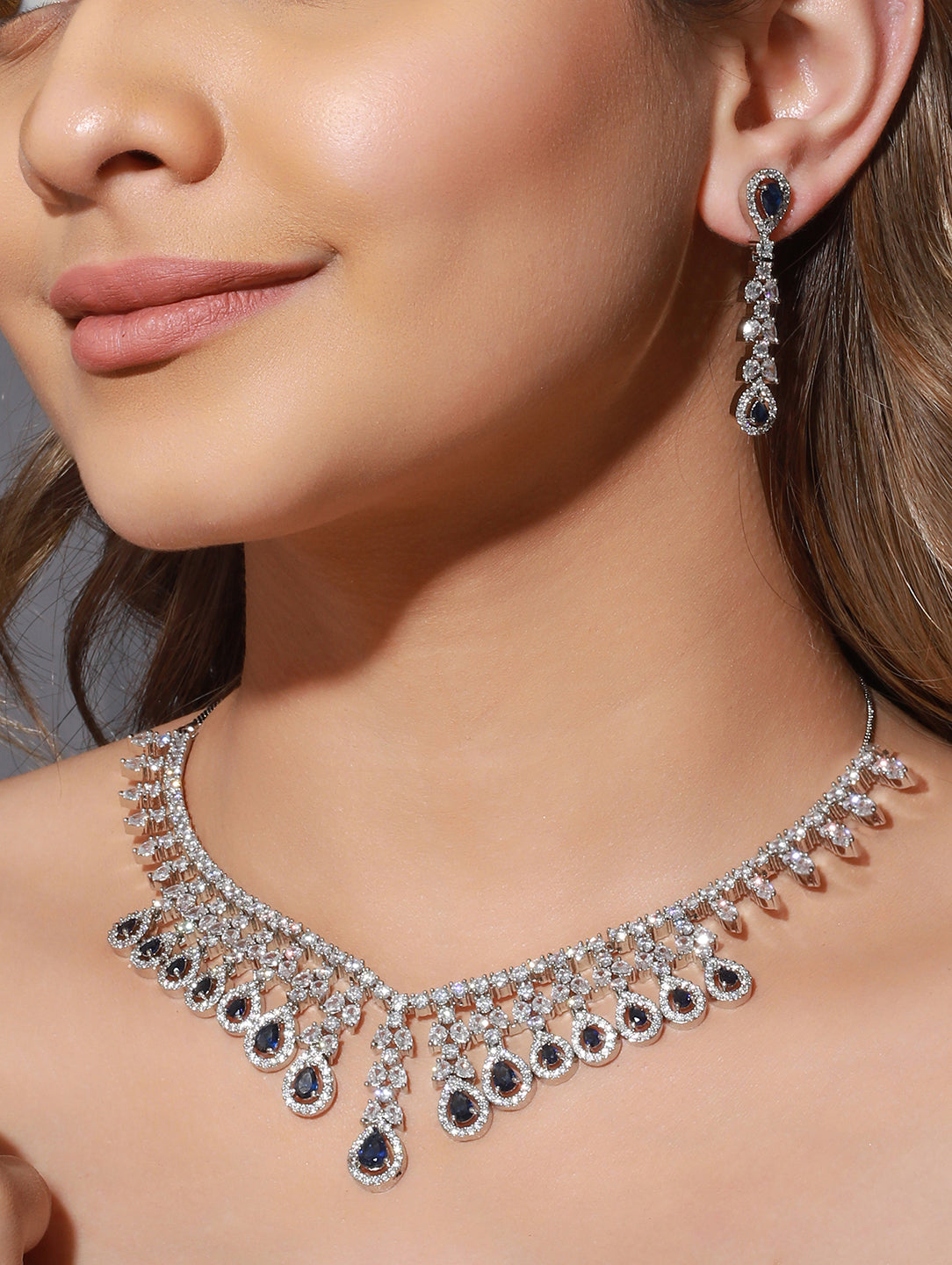 Silver stone hot sale necklace sets