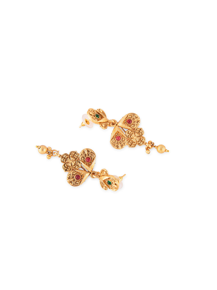 Priyaasi Gold Plated Floral Jewellery Set