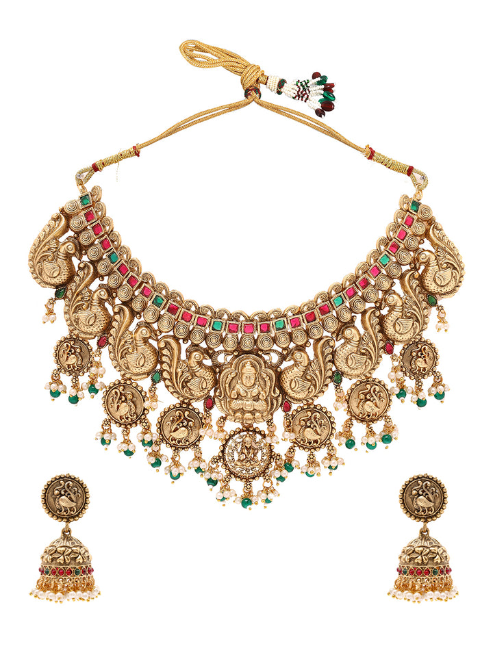 Priyaasi Traditional Temple Necklace with Earrings