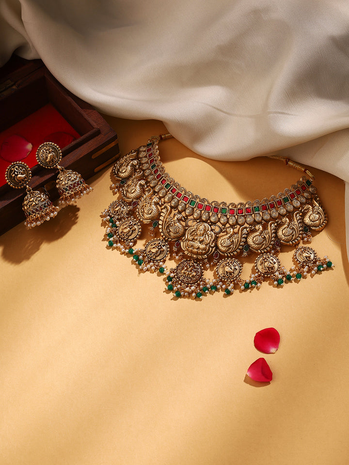 Priyaasi Traditional Temple Necklace with Earrings