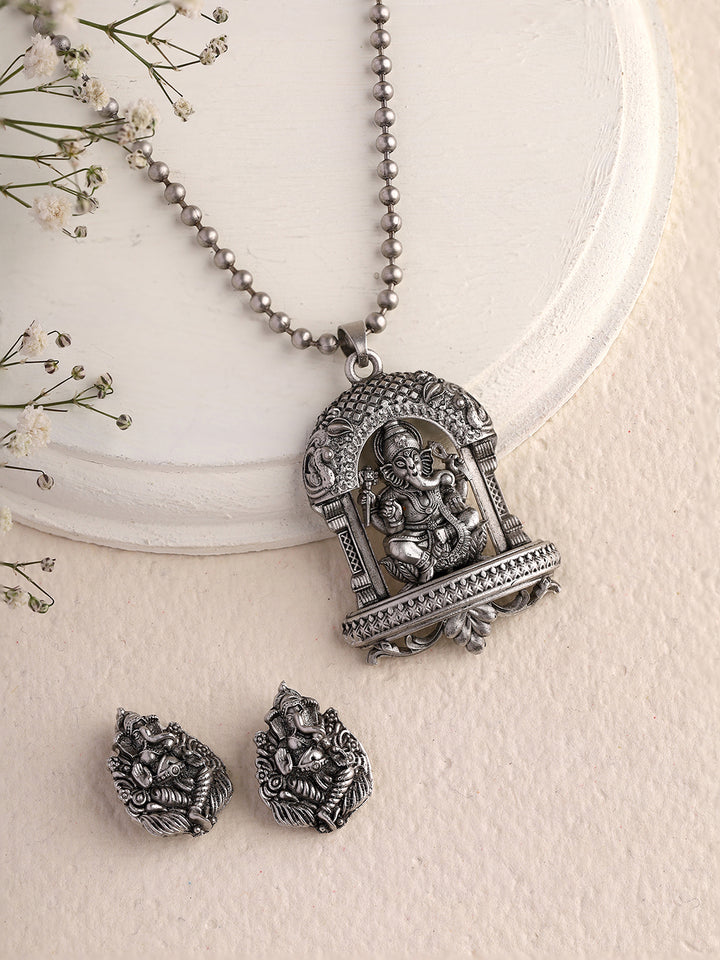 Priyaasi Temple Oxidized Jewellery Set