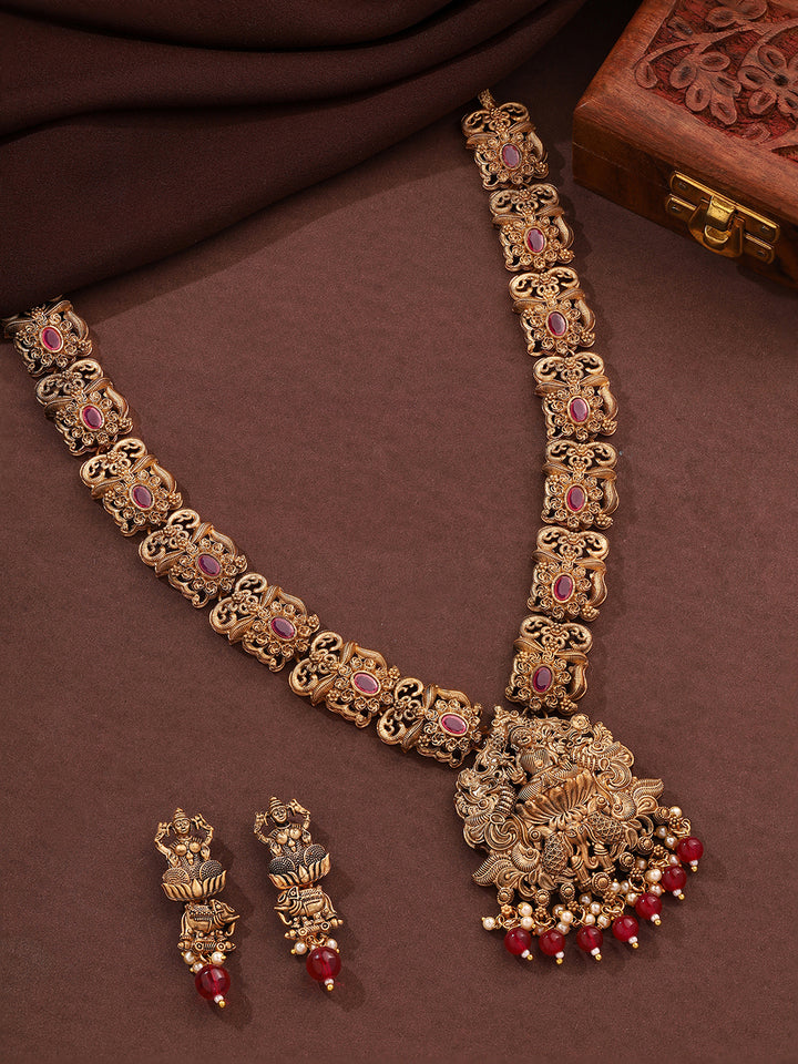 Priyaasi Temple Gold Plated Jewellery Set