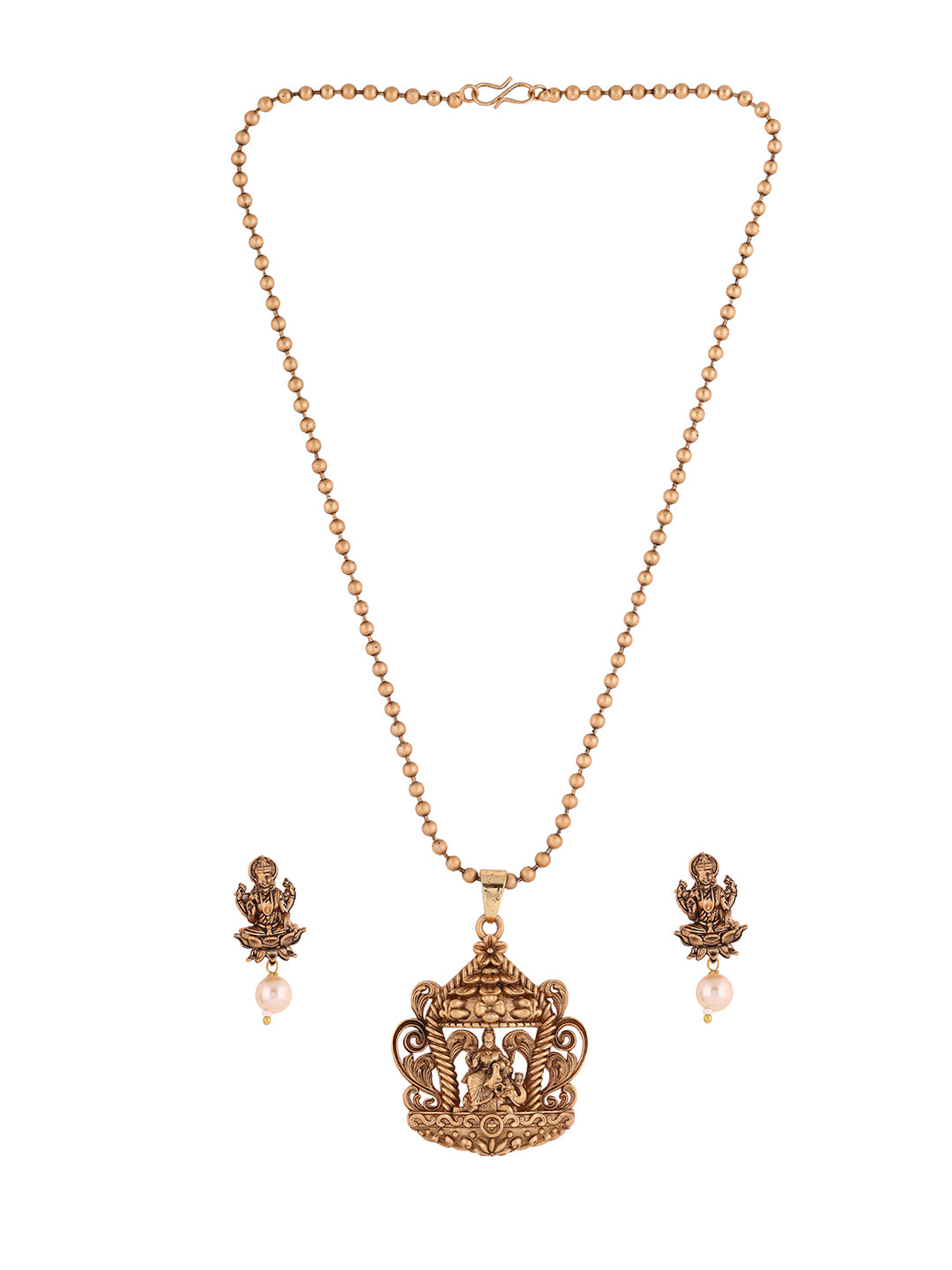 Priyaasi Temple Gold Plated Beaded Jewellery Set