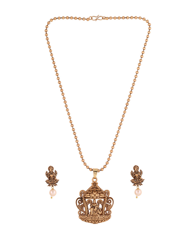 Priyaasi Temple Gold Plated Beaded Jewellery Set