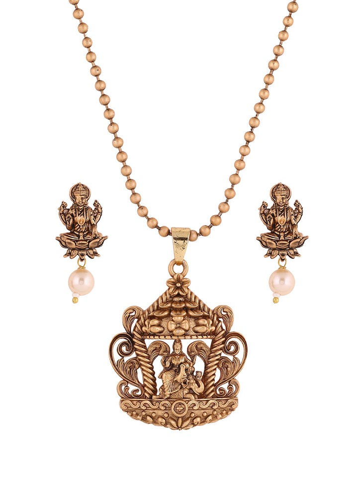 Priyaasi Temple Gold Plated Beaded Jewellery Set