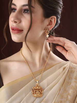 Priyaasi Temple Gold Plated Beaded Jewellery Set