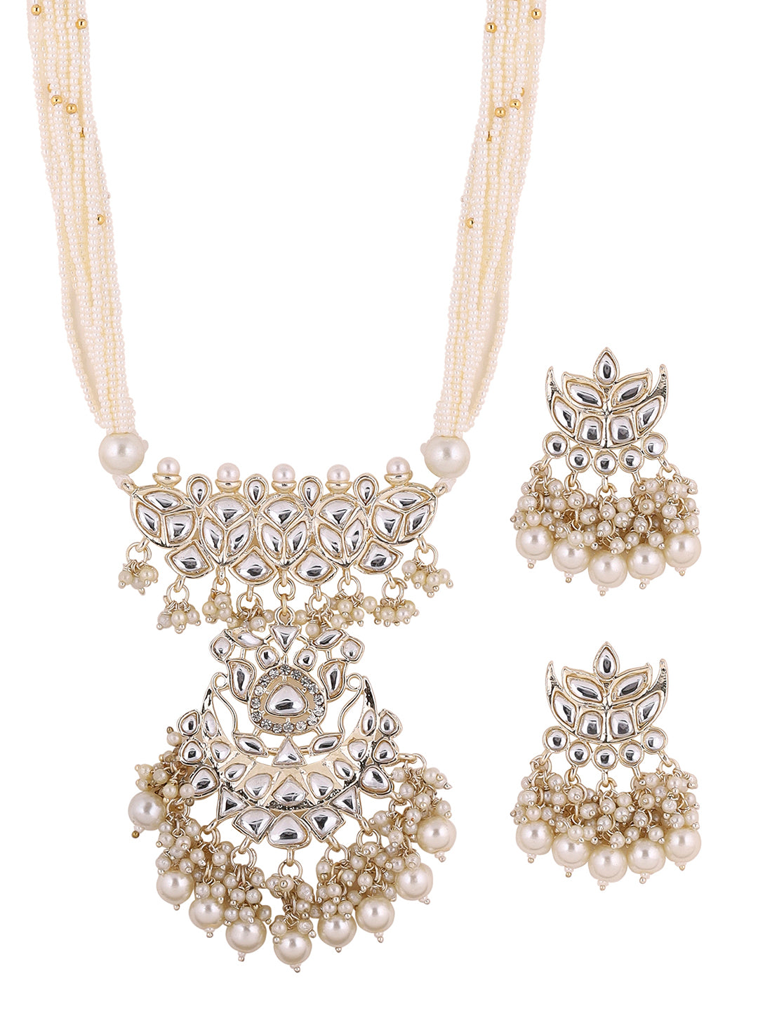Priyaasi Pearl and Kundan Long Jewellery Set
