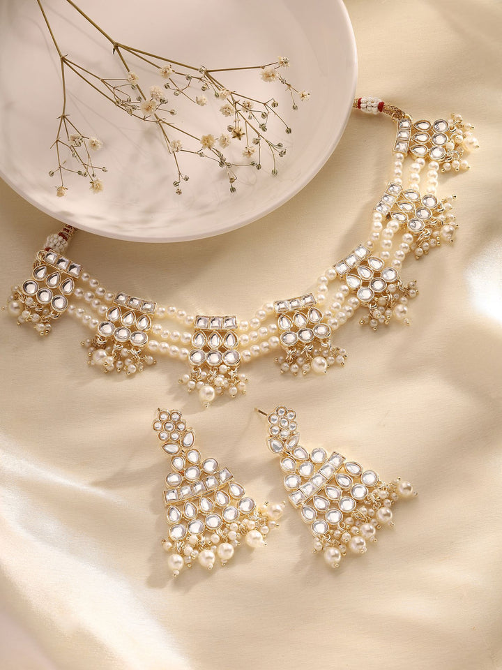 Priyaasi Pearl and Kundan Jewellery Set