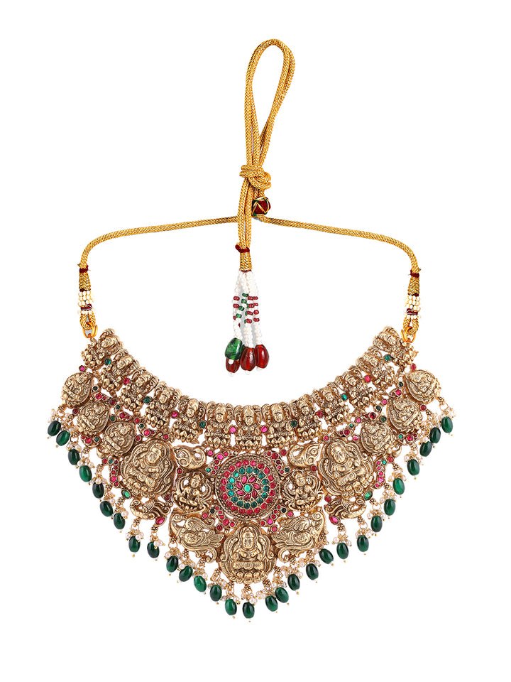 Priyaasi Temple Goddess Design Jewellery Set