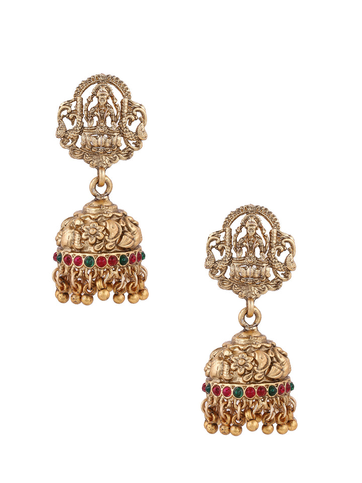 Priyaasi Temple Peacock and Goddess Jewellery Set